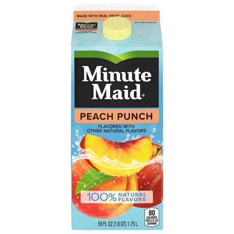 minute maid peach juice.